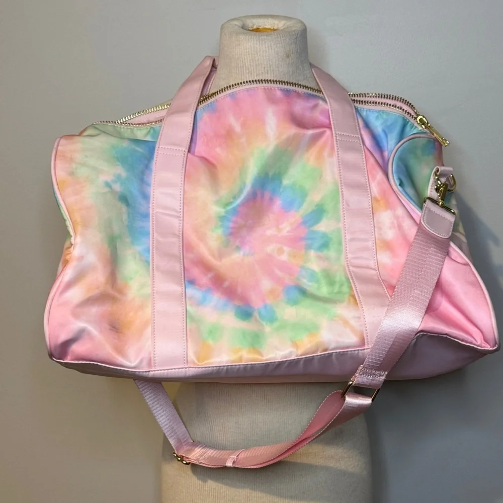 Stoney Clover Lane X target collab weekender bag rainbow swirl - Picture 1 of 4